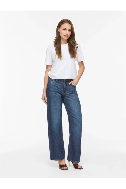 pantalon vaquero azul marino vipalma vila mujer