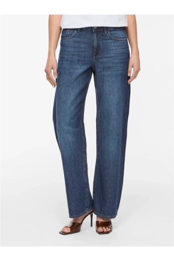 pantalon vaquero azul marino vipalma vila mujer