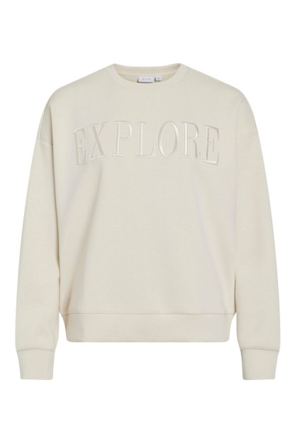 sudadera beige vireflect vila mujer