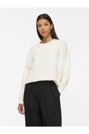 sudadera beige vireflect vila mujer
