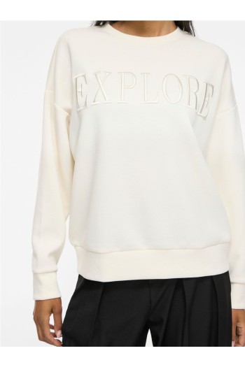 sudadera beige vireflect vila mujer