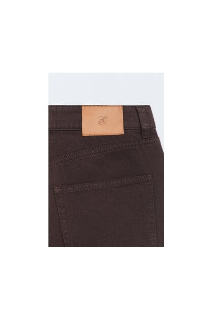 Pantalon ancho tiro medio en color marron de mujer ESE O ESE