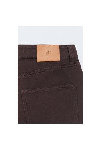 Pantalon ancho tiro medio en color marron de mujer ESE O ESE
