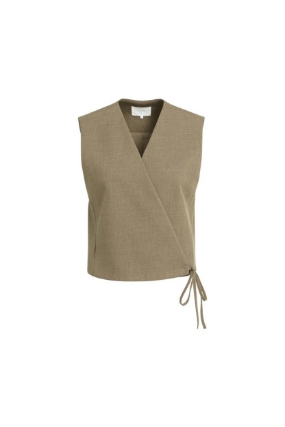 chaleco cruzado verde oliva yaya mujer