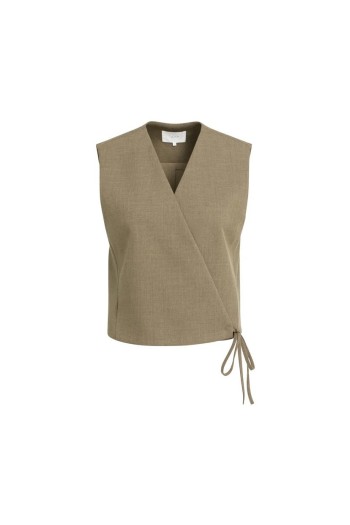 chaleco cruzado verde oliva yaya mujer