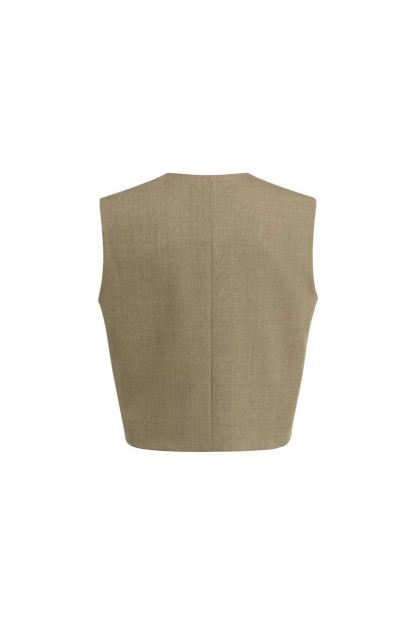 chaleco cruzado verde oliva yaya mujer