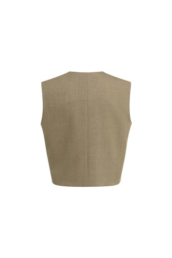 chaleco cruzado verde oliva yaya mujer