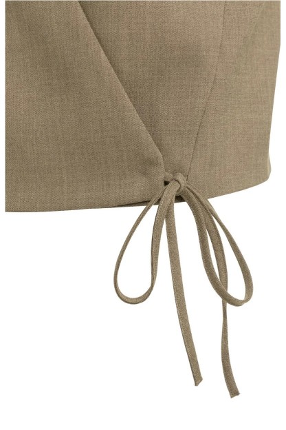 chaleco cruzado verde oliva yaya mujer