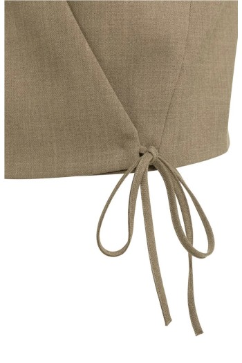 chaleco cruzado verde oliva yaya mujer