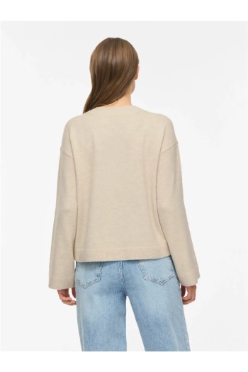 jersey de punto beige viliga vila mujer