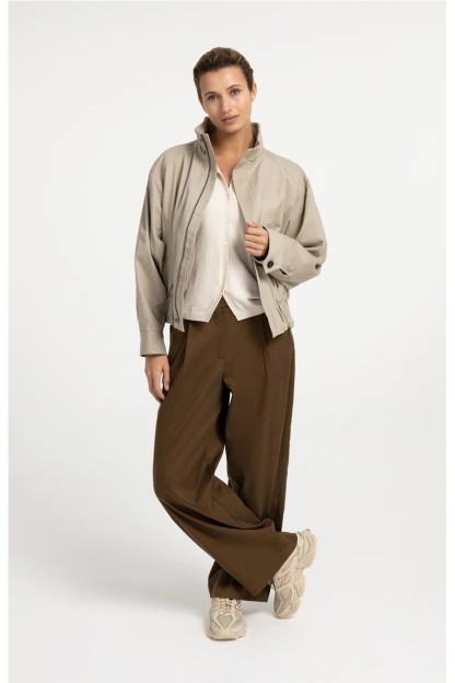pantalon ancho marron yaya mujer