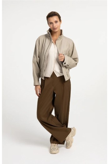 pantalon ancho marron yaya mujer