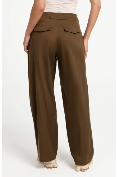 pantalon ancho marron yaya mujer