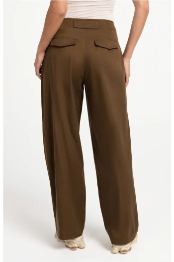 pantalon ancho marron yaya mujer
