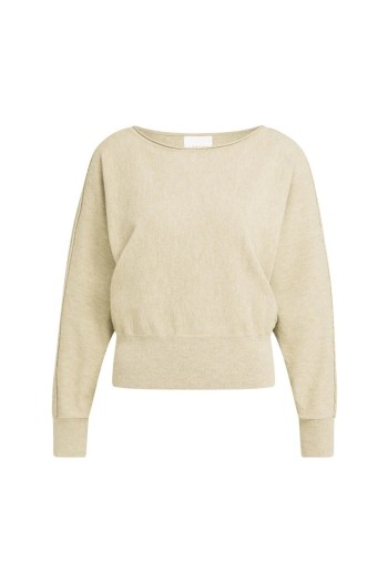 jersey cuello barco beige yaya mujer