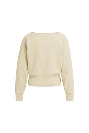 jersey cuello barco beige yaya mujer