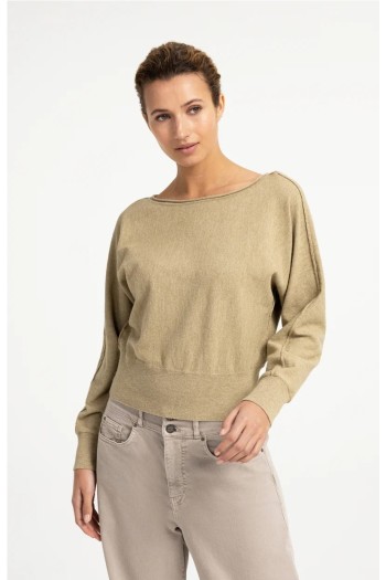 jersey cuello barco beige yaya mujer