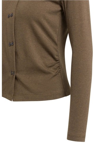 chaqueta de punto doble boton maron yaya
