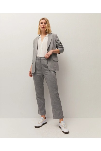 pantalon espiga gris system action mujer