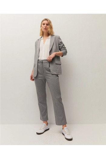 pantalon espiga gris system action mujer