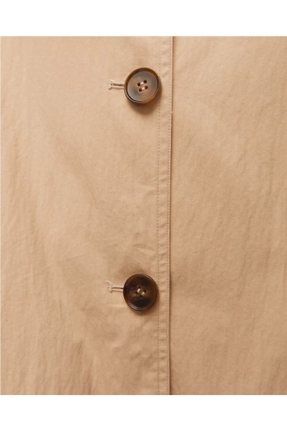 chaqueta trench larga beige mujer system action