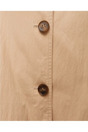 chaqueta trench larga beige mujer system action