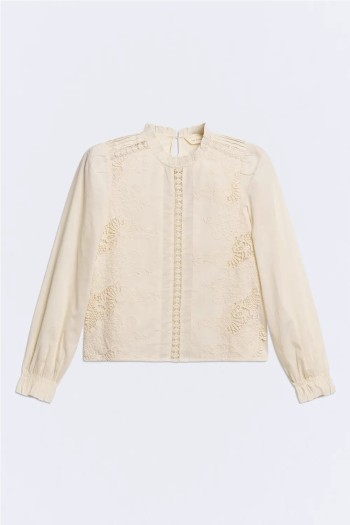 camisa celestina crudo bordados mujer ese o ese
