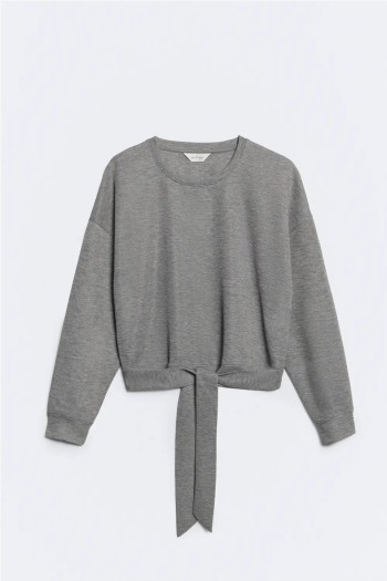 sudadera gris basica lazo dalphine ese o ese