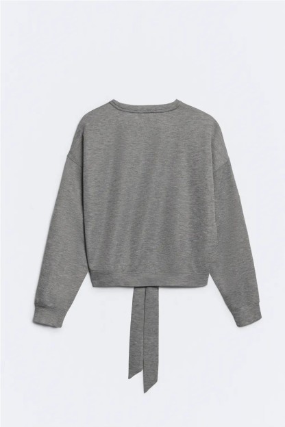 sudadera gris basica lazo dalphine ese o ese