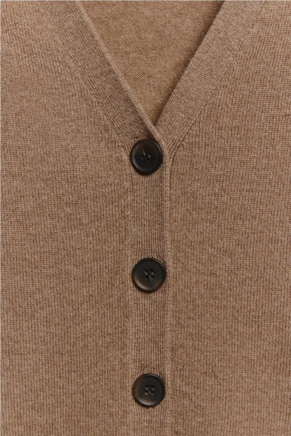 cardigan taupe botones cocoon ese o ese mujer
