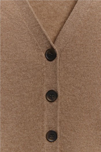 cardigan taupe botones cocoon ese o ese mujer