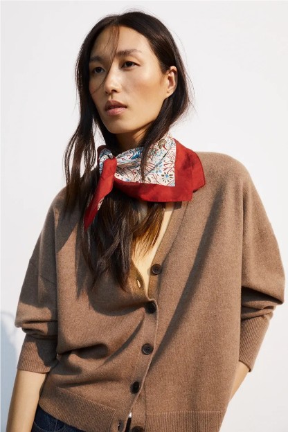 cardigan taupe botones cocoon ese o ese mujer
