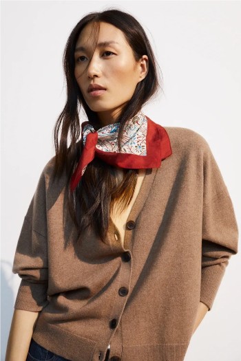 cardigan taupe botones cocoon ese o ese mujer