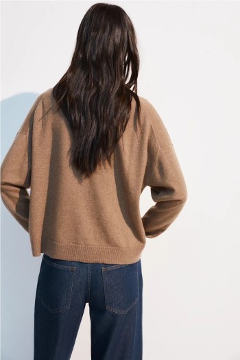 cardigan taupe botones cocoon ese o ese mujer