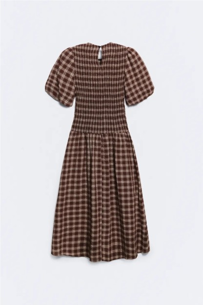 vestido rayas marron amberes ese o ese mujer