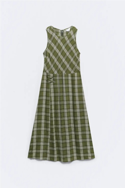 vestido rayas verde ese o ese erin mujer