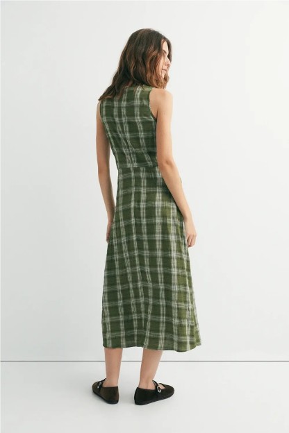 vestido rayas verde ese o ese erin mujer