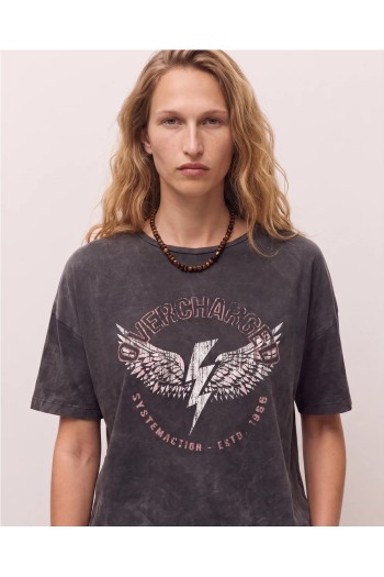 camiseta oversize alas system action mujer