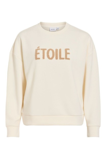 sudadera beige vireflect vila mujer
