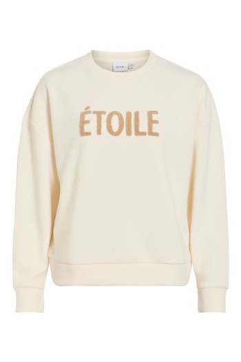 sudadera beige vireflect vila mujer