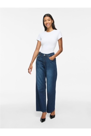 pantalon vaquero azul marino vipalma vila mujer