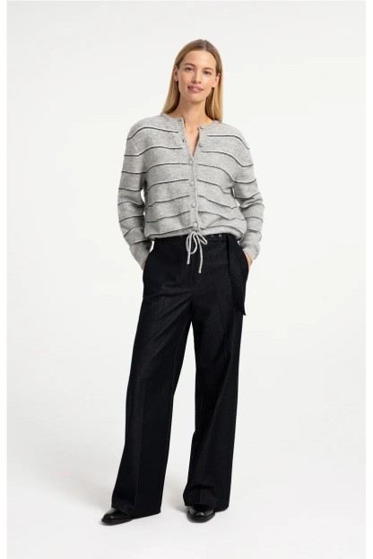 chaqueta de yaya mujer rayas gris