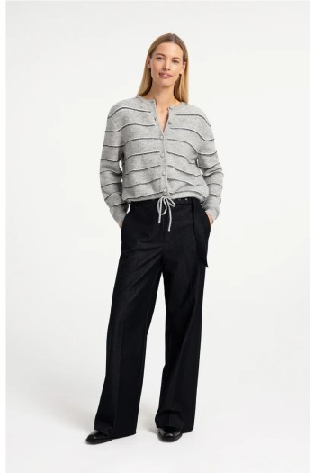 chaqueta de yaya mujer rayas gris
