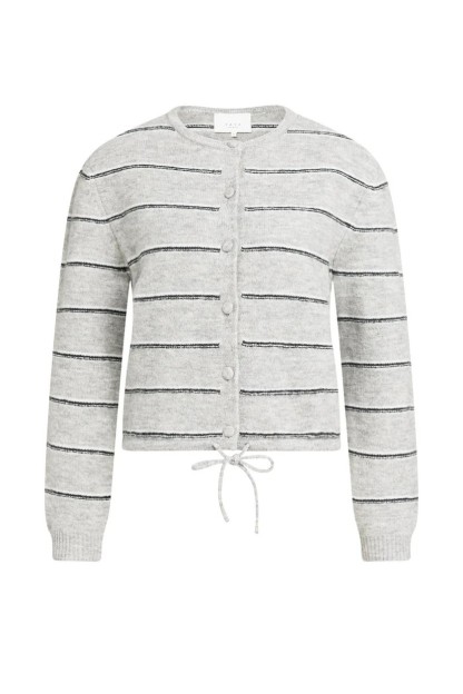 chaqueta de yaya mujer rayas gris