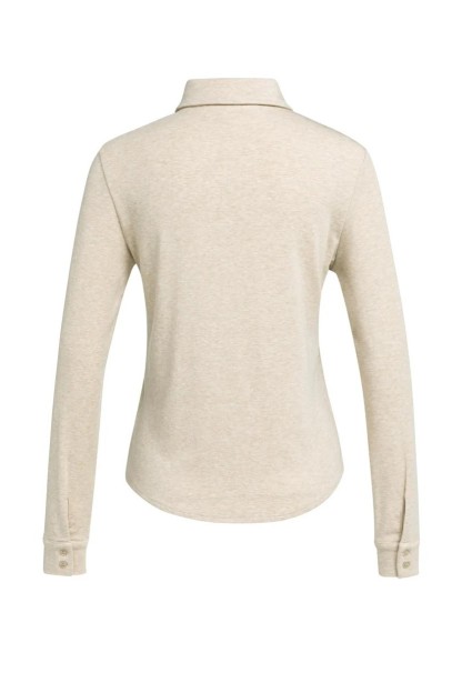 blusa punto jaspeado cachemira beige yaya mujer 2