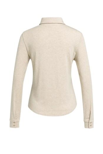 blusa punto jaspeado cachemira beige yaya mujer