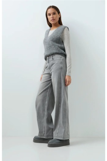 vaqueros pernera ancha color gris mujer yaya