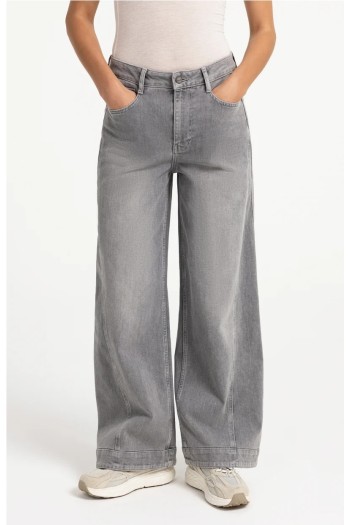 vaqueros pernera ancha color gris mujer yaya