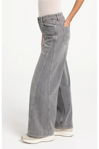 vaqueros pernera ancha color gris mujer yaya