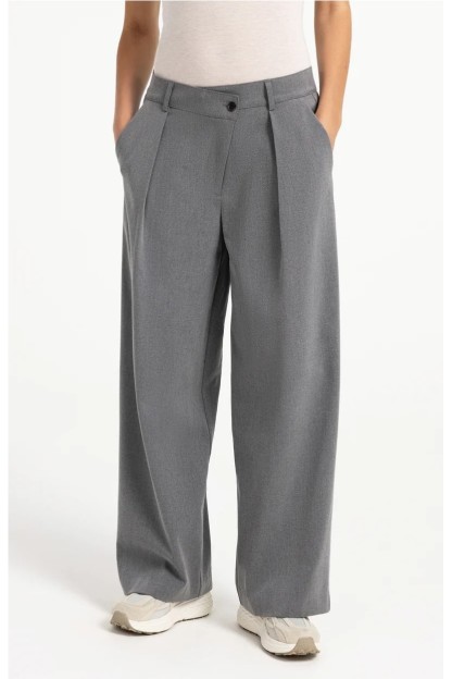 pantalon gris traje ancho mujer yaya